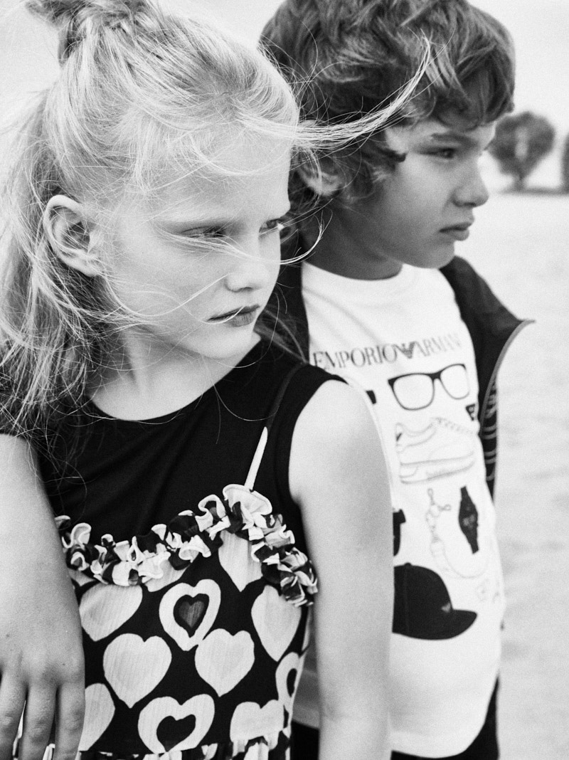Armani kids fashion campaign shot on Sardinian sand dunes by Federico Leone - Image 08