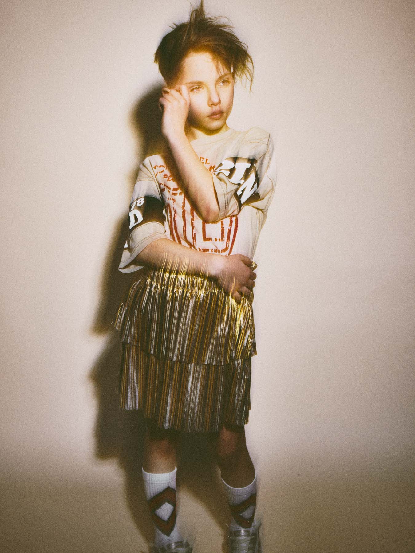 servizio di moda bambino per la rivista style Piccoli scattato da Federico Leone in un ring di boxe - Image 09