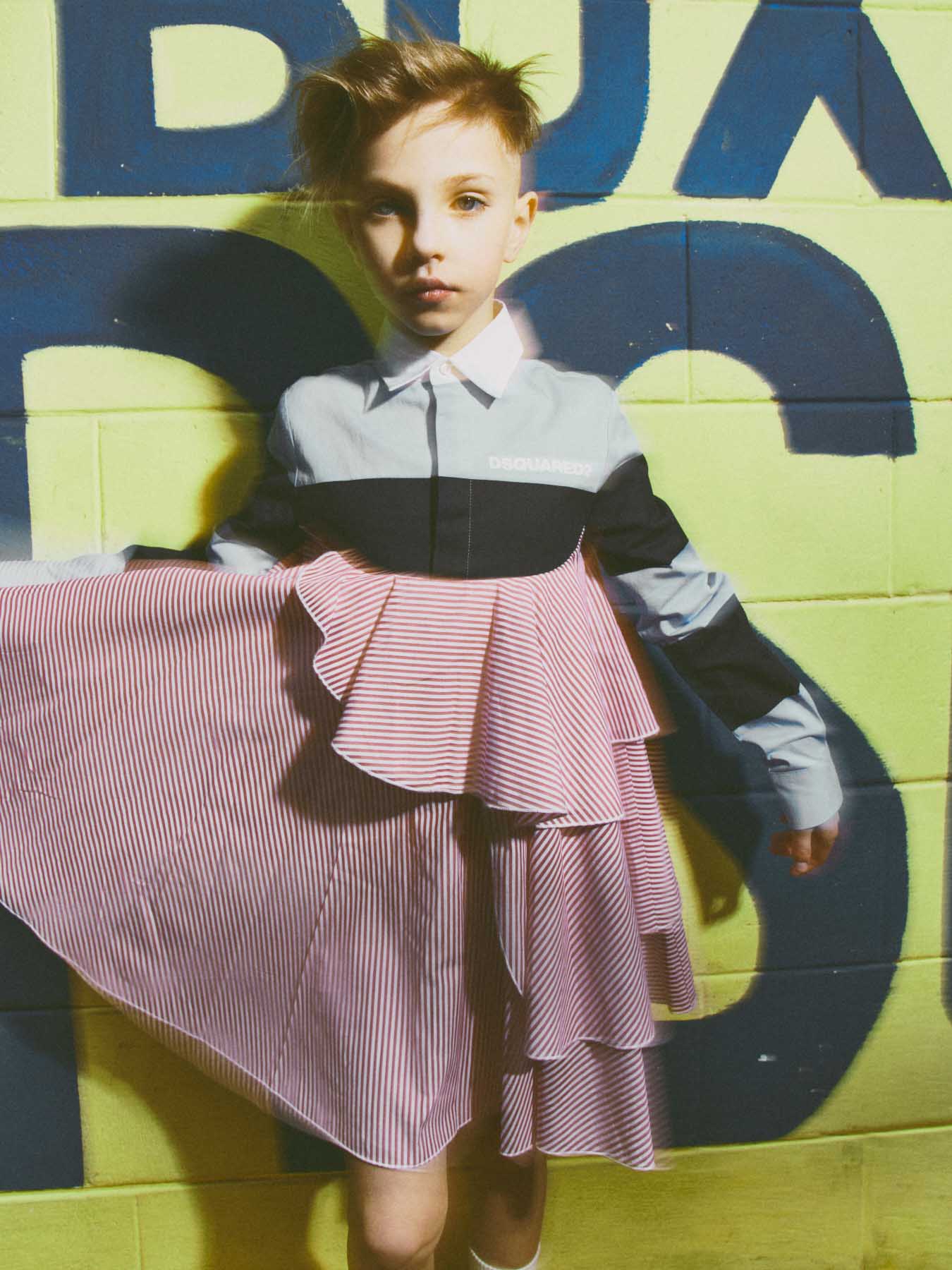 servizio di moda bambino per la rivista style Piccoli scattato da Federico Leone in un ring di boxe - Image 10