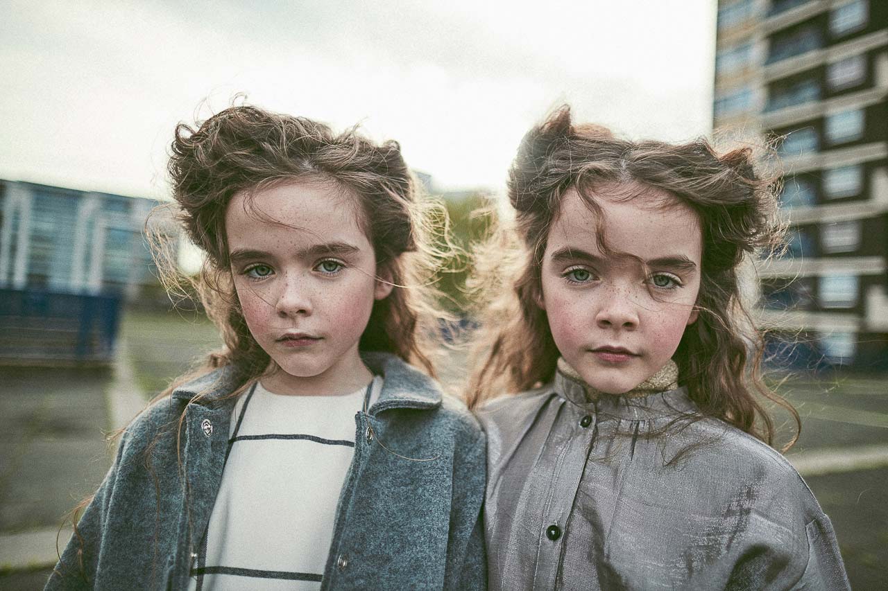 Northern Souls editorial published on Milk Magazine - twin girls portrait - fotografo Federico Leone - stylist Julie Vianey