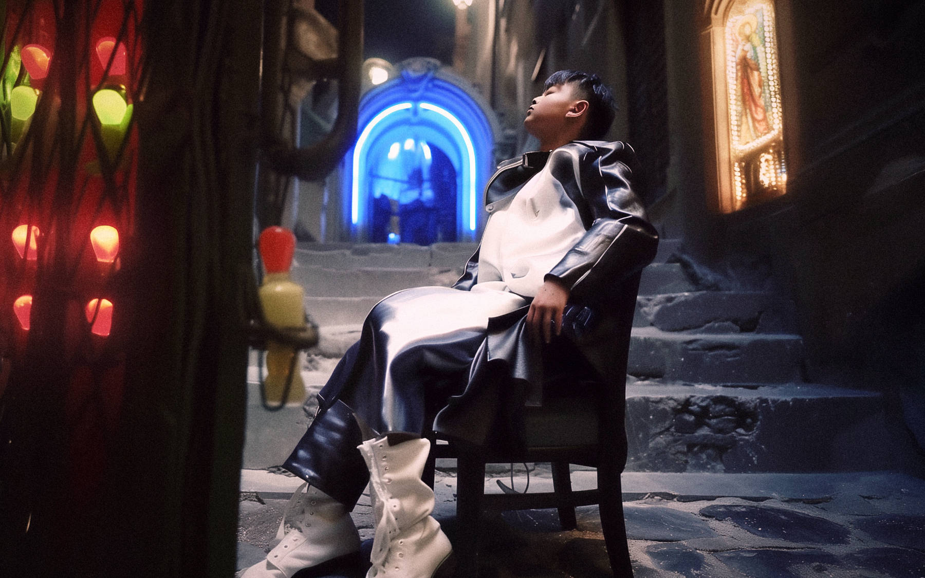 Kids fashion editorial inspired by a work by Woo Lee for CommOn Magazine issue 7, titled BE’O: SAINT PIO, SACRED PEACE. - Image 03